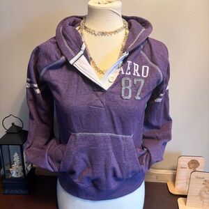 Aeropostale Purple Hoodie with Cream Details